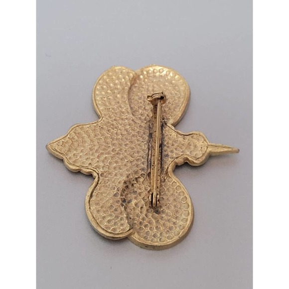 Vintage Bumble Bee Brooch and Earrings - Gold Tone with Rhinestones - Picture 9 of 10